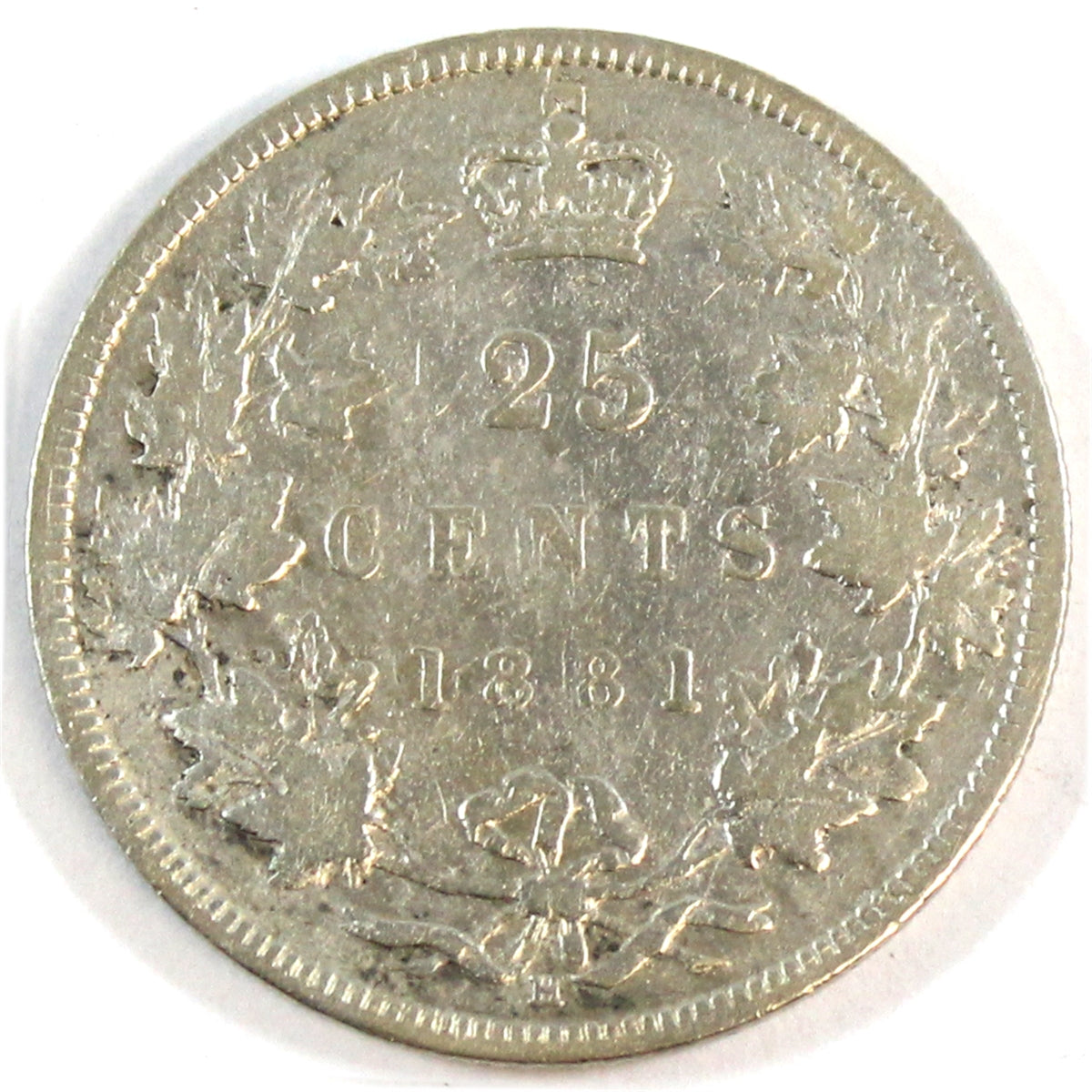 1881H Canada 25-cents Fine (F12) $