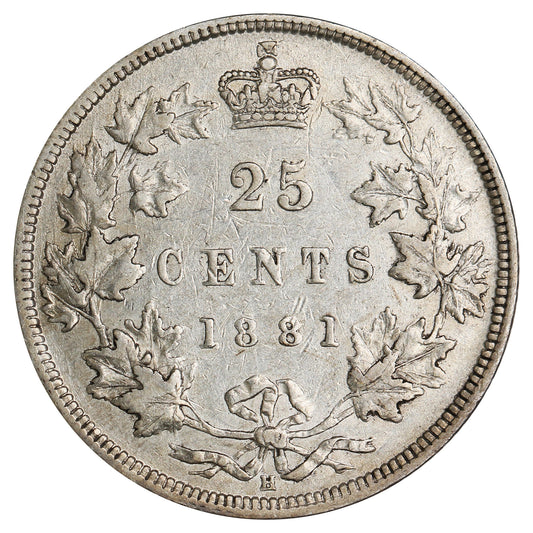 1881H Canada 25-cents VF-EF (VF-30) $