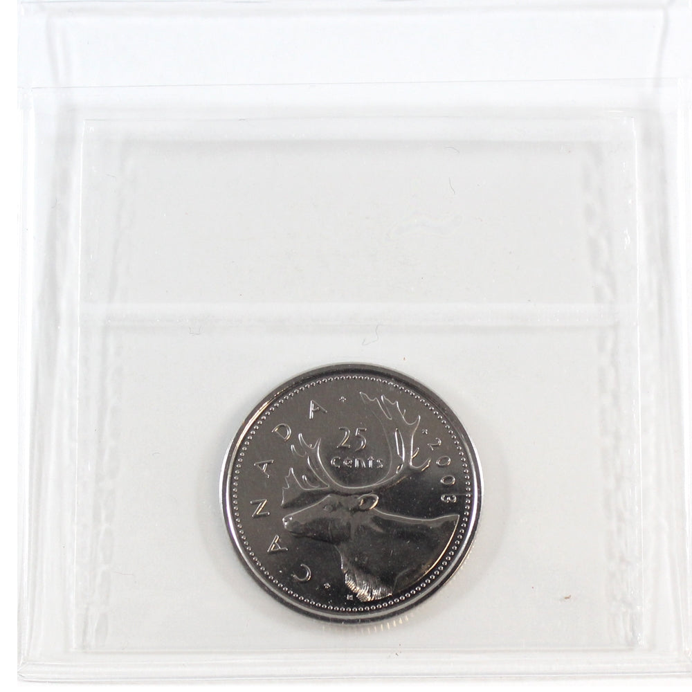 2003WP New Effigy Canada 25-cents ICCS Certified MS67 Numismatic BU