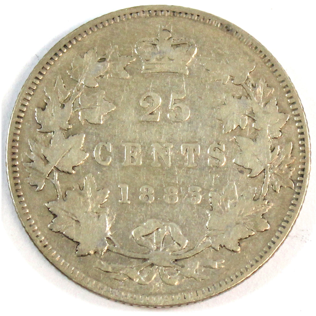 1883H Canada 25-cents Fine (F12)