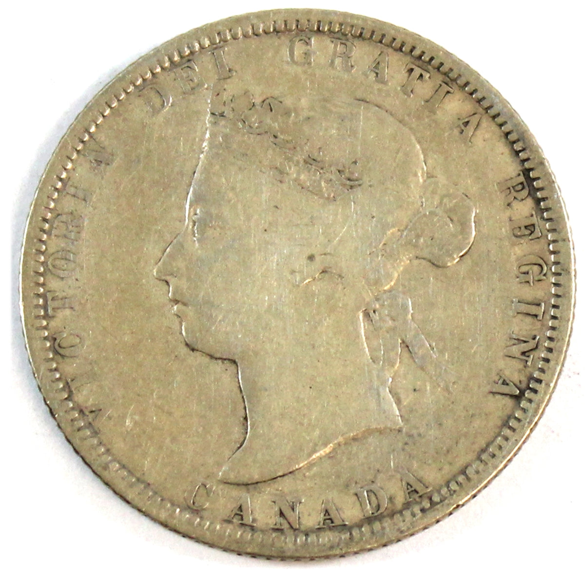 1883H Canada 25-cents Fine (F12)