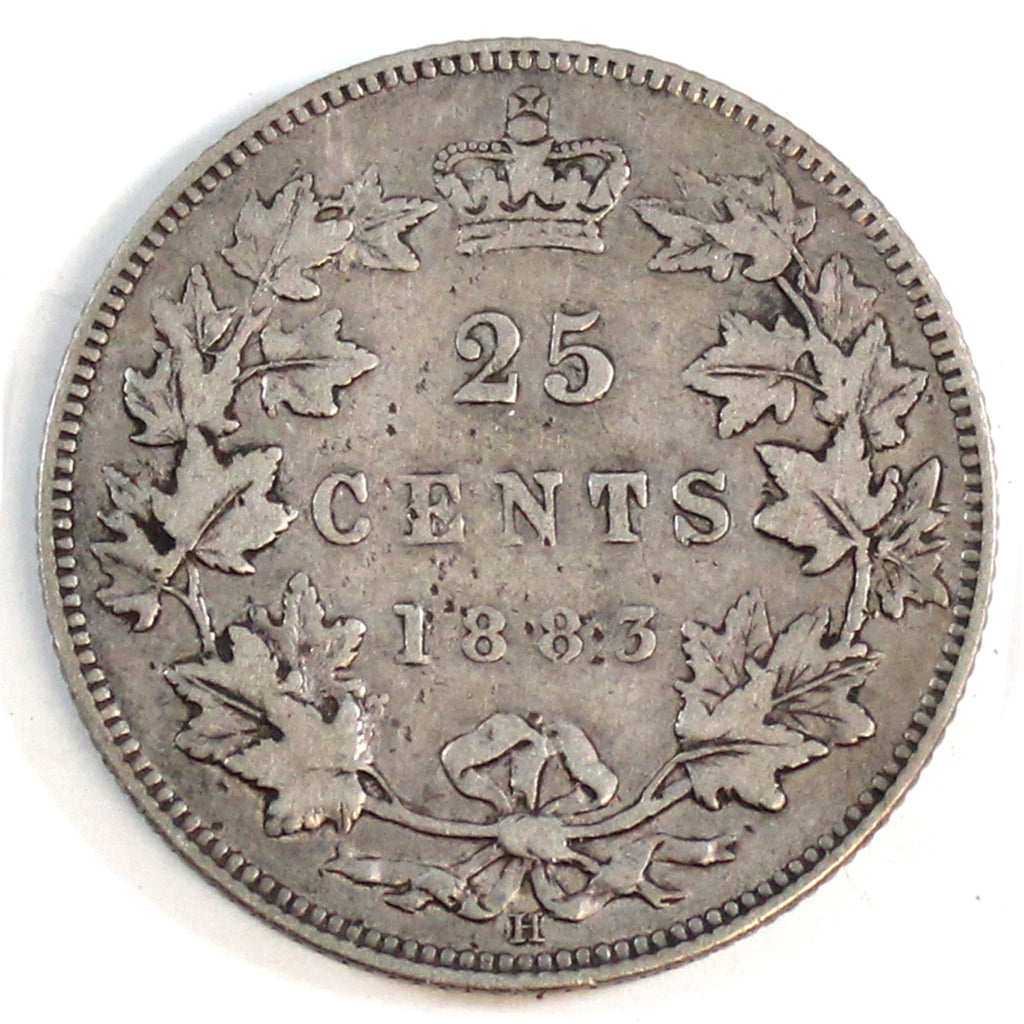1883H Canada 25-cents F-VF (F15) $