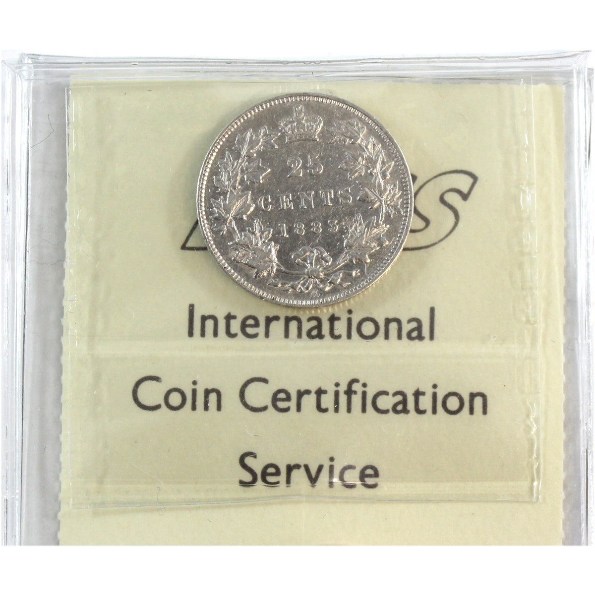 1883H Canada 25-cents ICCS Certified VF30