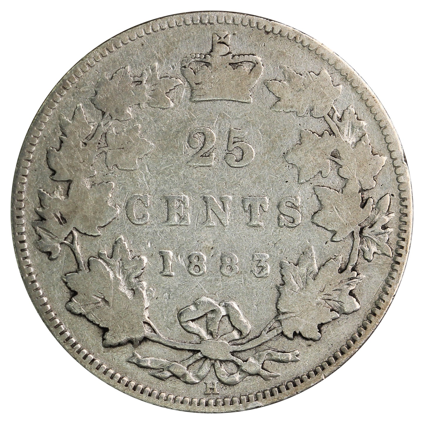 1883H Canada 25-cents Very Good (VG-8)