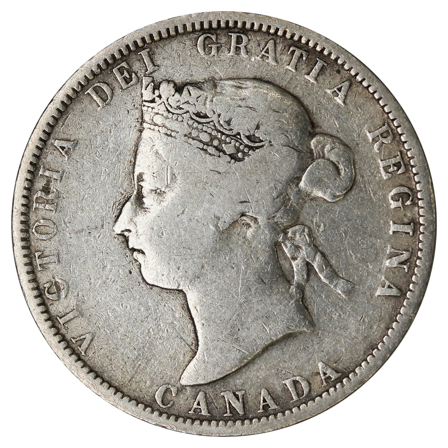 1883H Canada 25-cents VG-F (VG10)
