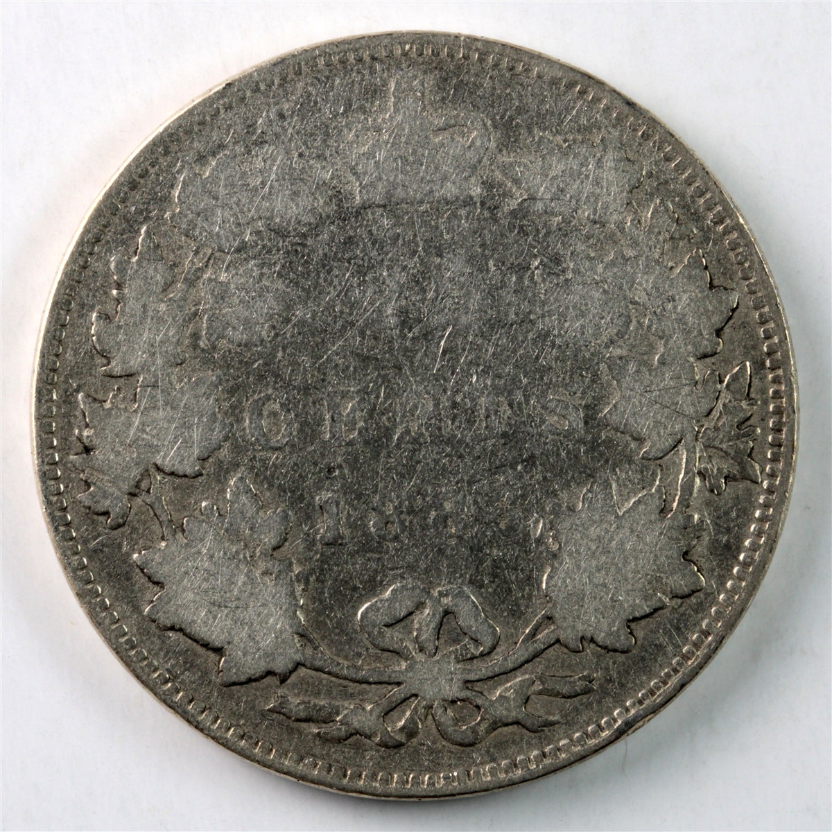 1885 Straight Top 5 Canada 25-cents G-VG (G6) $
