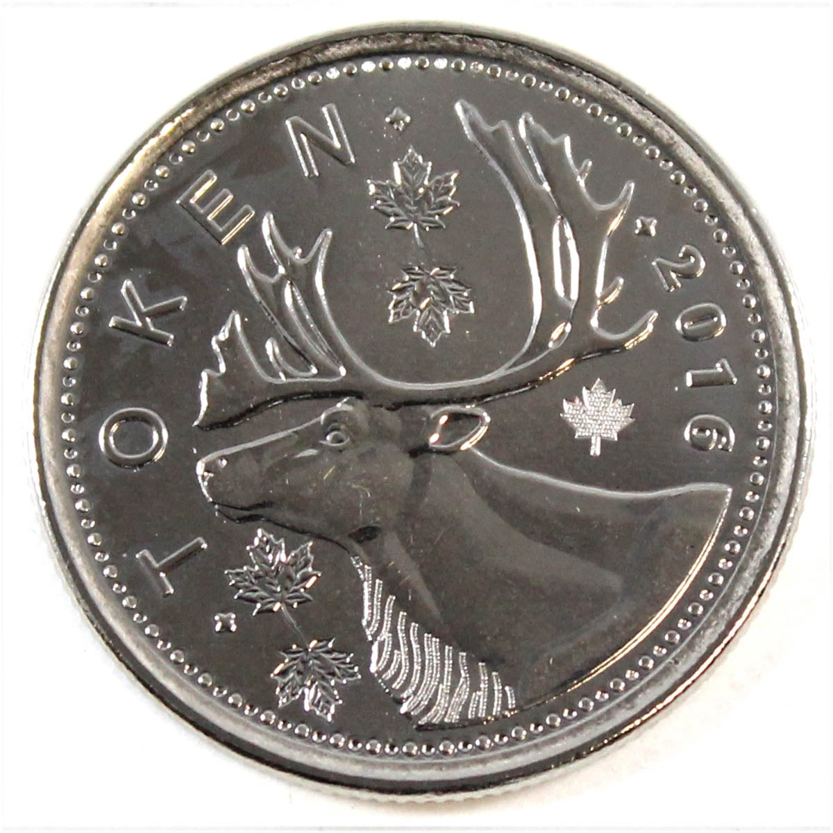 Issued 2018 Dated 2016 Canada Caribou Test Token BU (MS63)