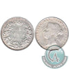1885 Curved Top 5 Canada 25-cents Fine (F12) $