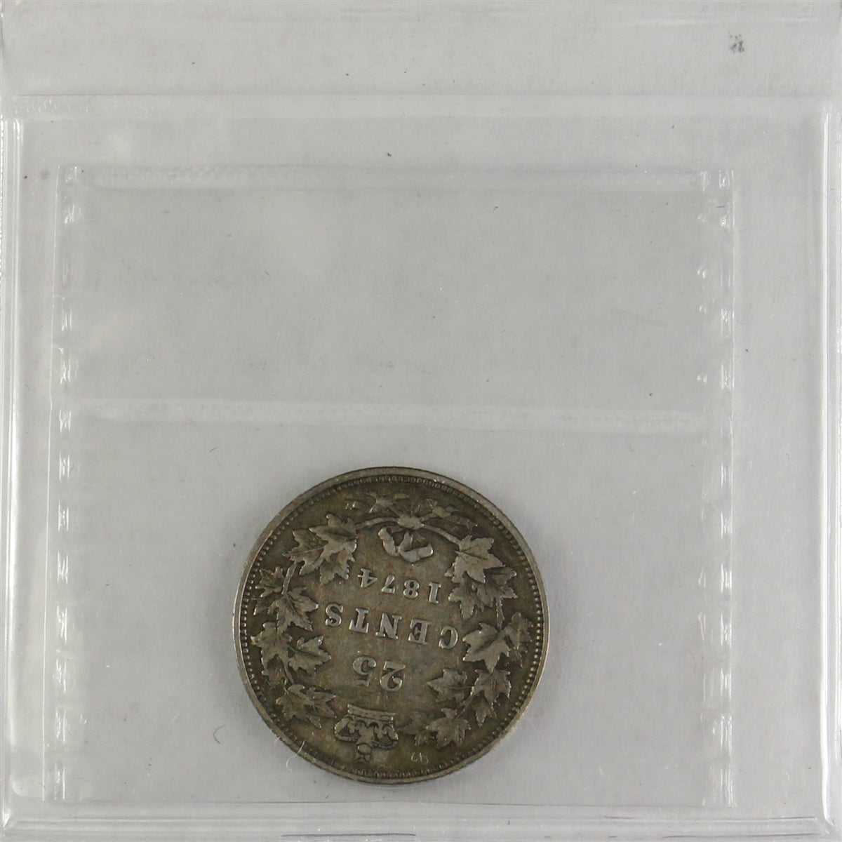 1874H Canada 25-cents ICCS Certified VF20