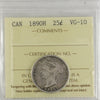 1890H Canada 25-cents ICCS Certified VG10