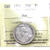 1936 Dot Canada 25-cents ICCS Certified F12
