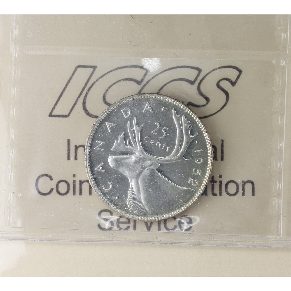 1952 High Relief Canada 25-cents ICCS Certified MS64