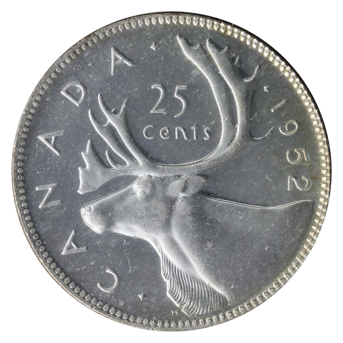 1952 High Relief Canada 25-cents ICCS Certified MS64