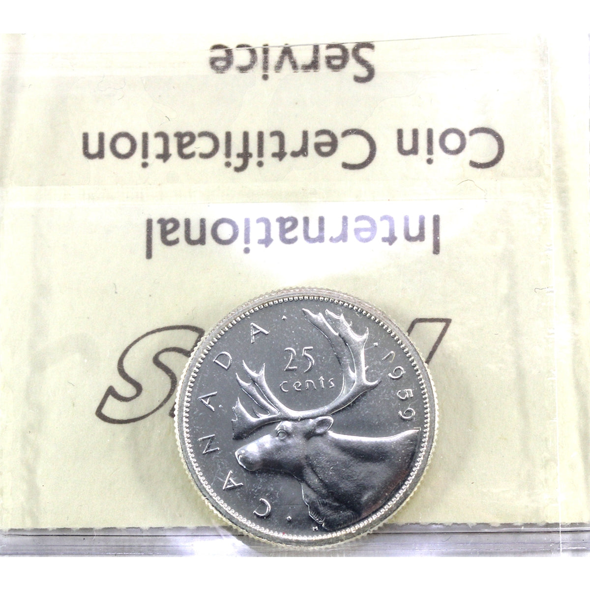 1959 Canada 25-cents ICCS Certified PL-65 Cameo