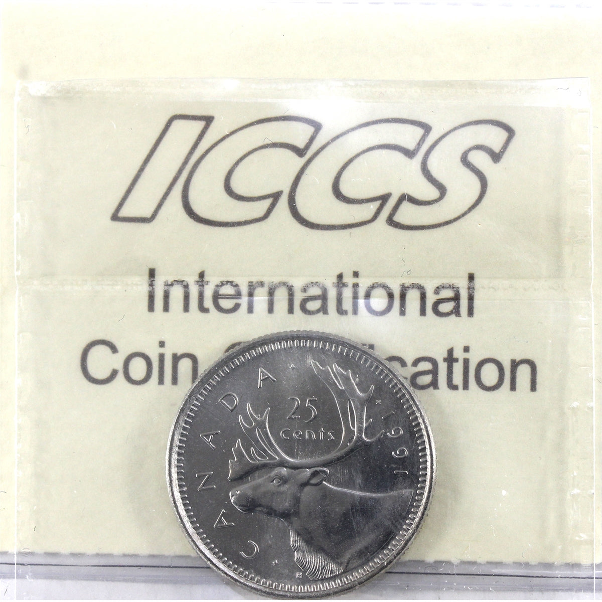 1991 Canada 25-cents ICCS Certified MS64
