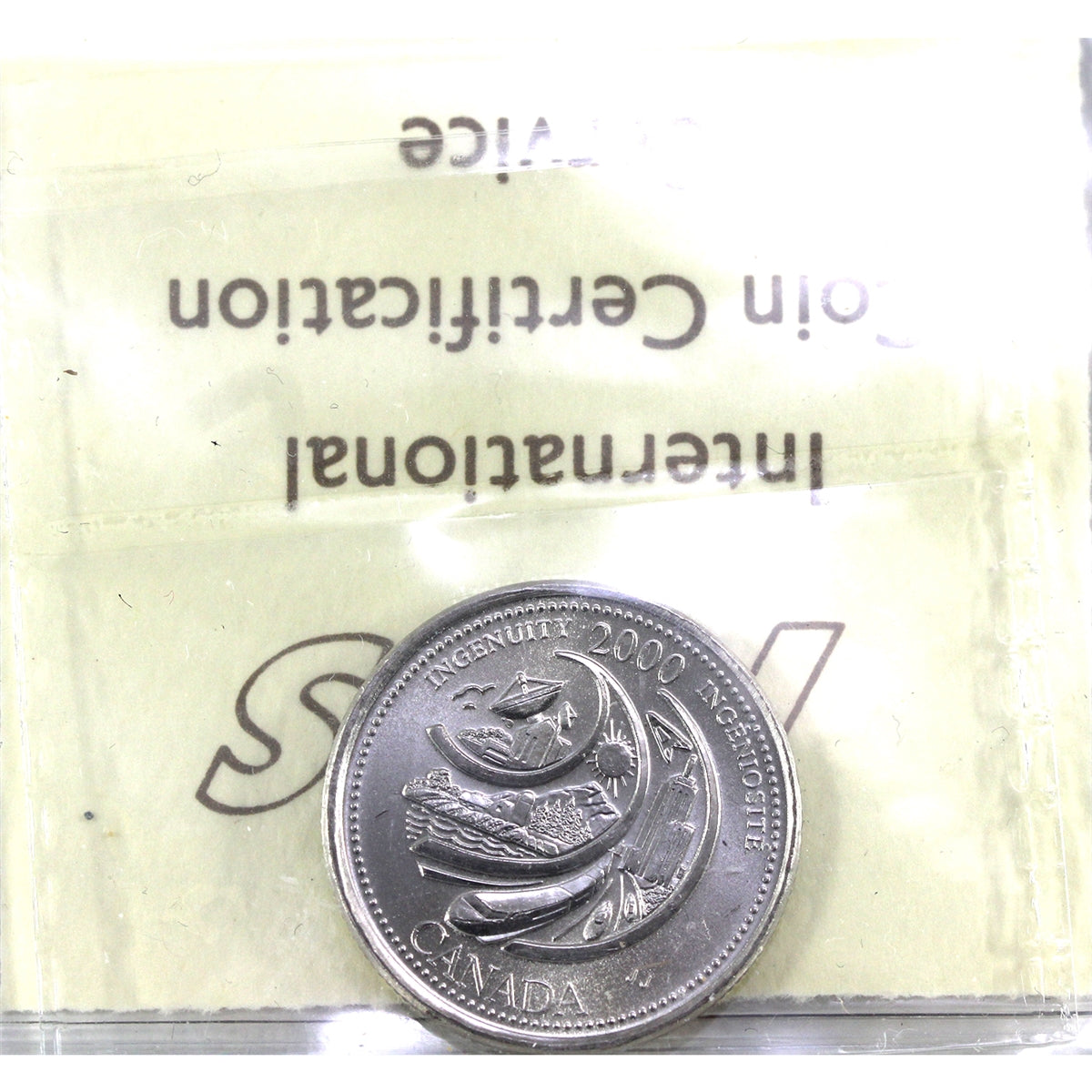 2000 Ingenuity Canada 25-cents ICCS Certified MS65