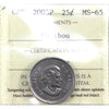 2005P Caribou Canada 25-cents ICCS Certified MS65