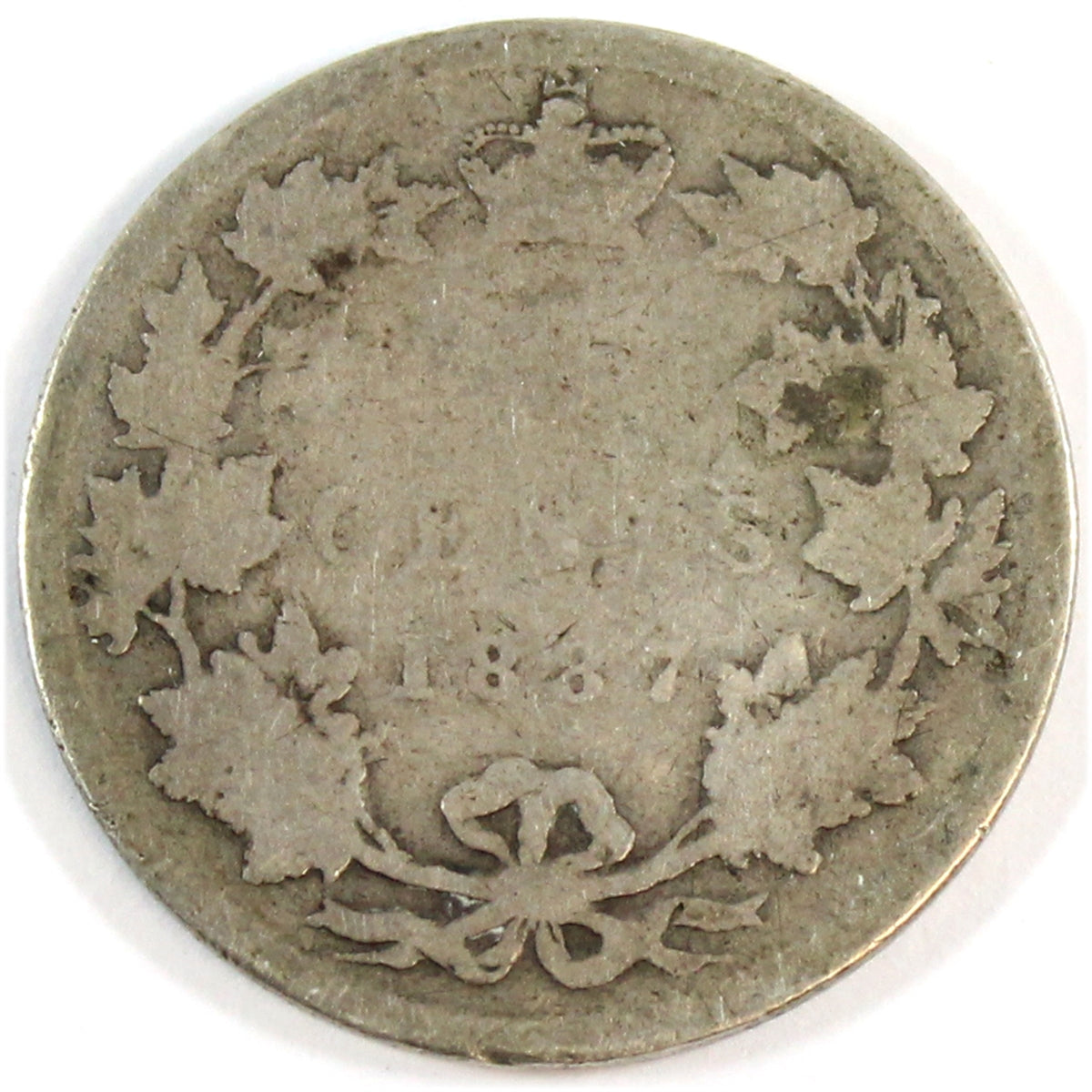 1887 Canada 25-cents About Good (AG3) $