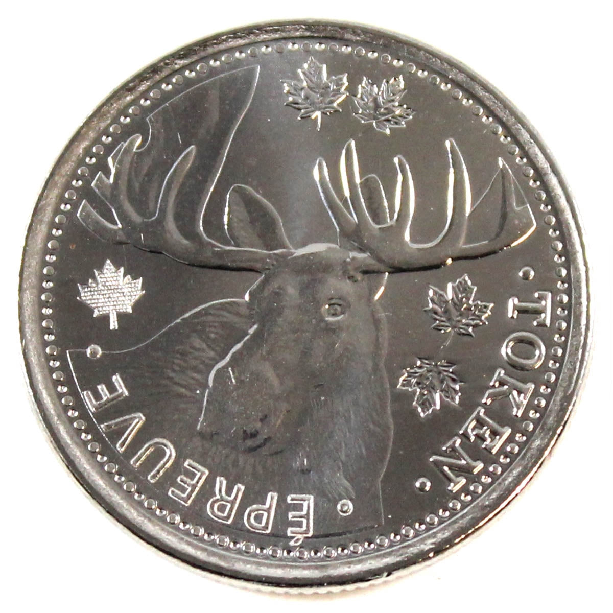No Date Issued 2018 Canada Moose Test Token BU (MS63)