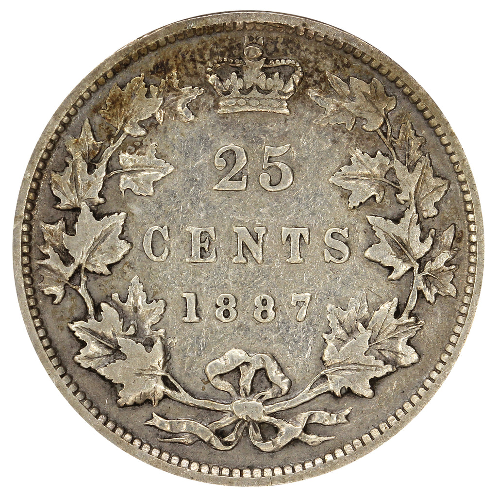 1887 Canada 25-cents VG-F (VG10) $