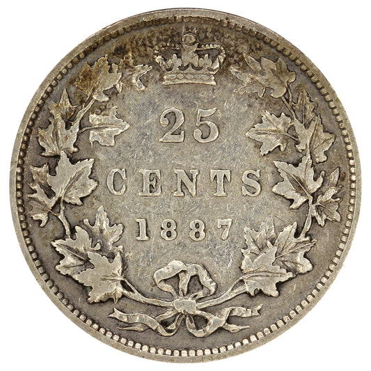 1887 Canada 25-cents VG-F (VG10) $