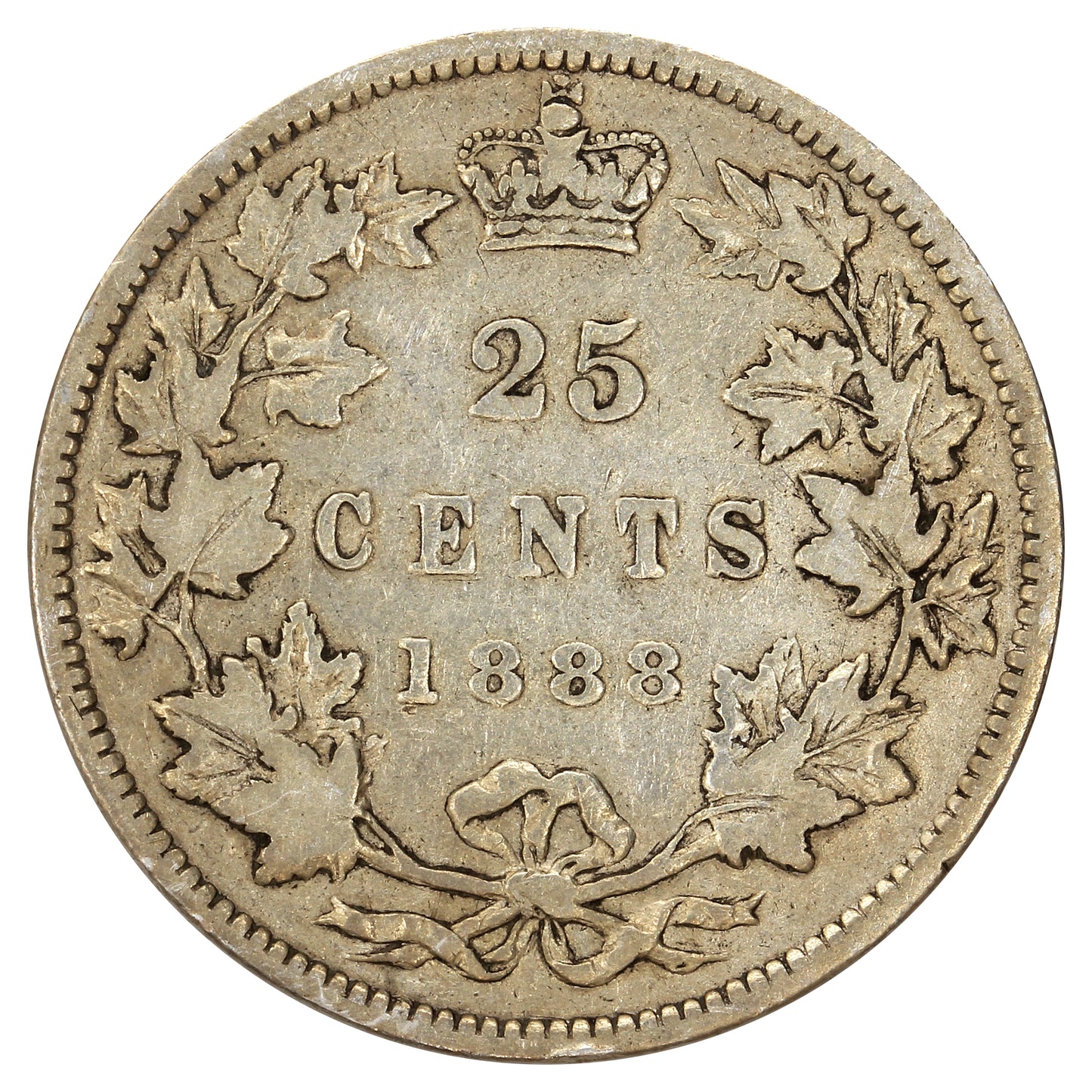 1888 Canada 25-cents Fine (F12) $