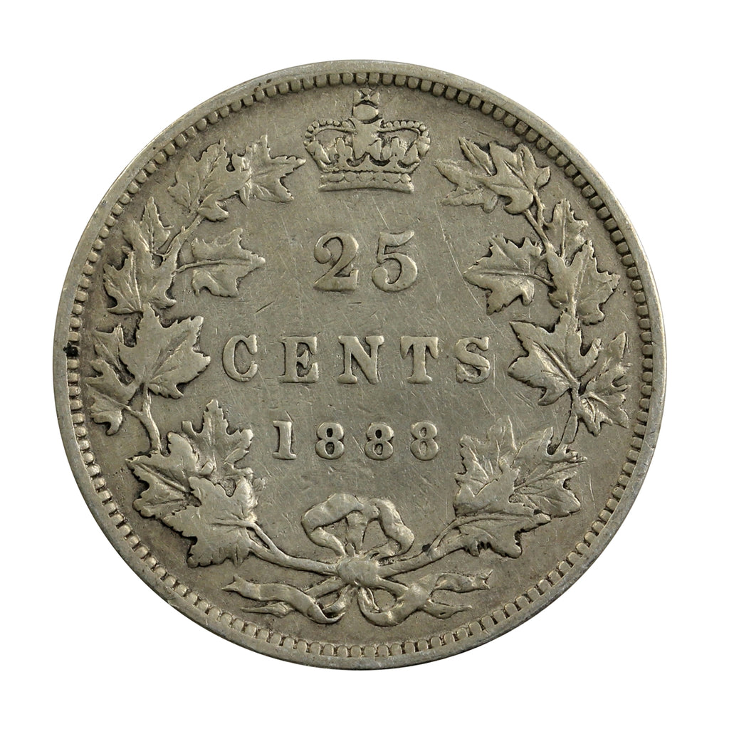 1888 Canada 25-cents VF-EF (VF30) $
