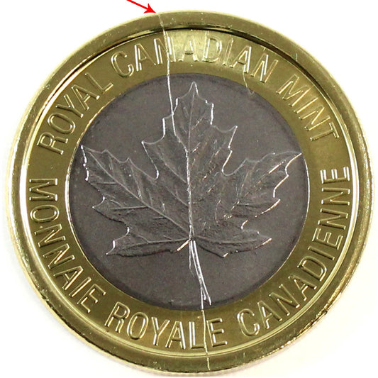 No Date Issued 2018 Canada Tri-Metal Test Token with (Die Crack) BU (MS63)