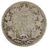 1890H Canada 25-cents About Good (AG3)