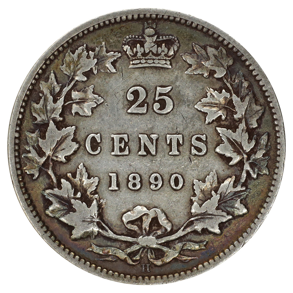 1890H Canada 25-cents F-VF (F15) $
