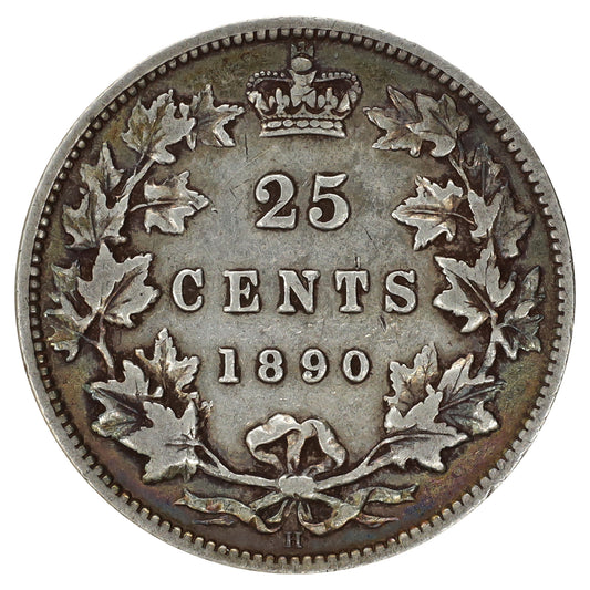 1890H Canada 25-cents F-VF (F15) $
