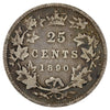 1890H Canada 25-cents G-VG (G6)