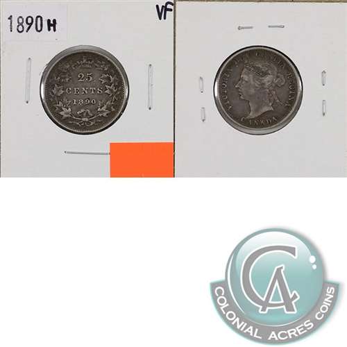 1890H Canada 25-cents Very Fine (VF20) $