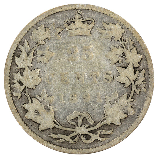 1891 Canada 25-cents Good (G4) $