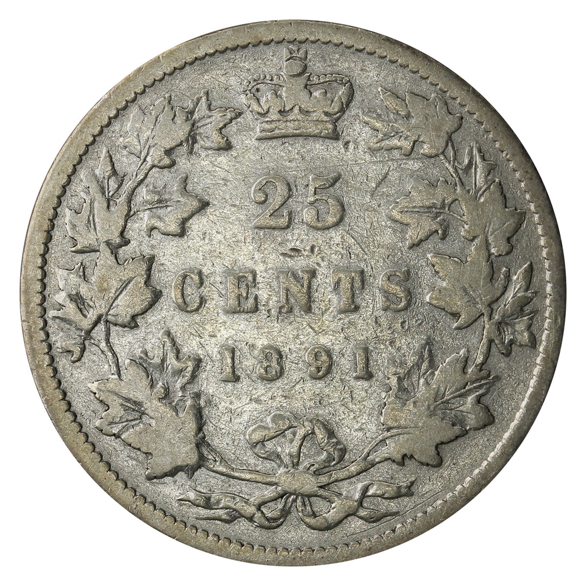1891 Canada 25-cents G-VG (G6) $