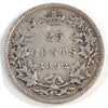 1892 Canada 25-cents F-VF (F15) $