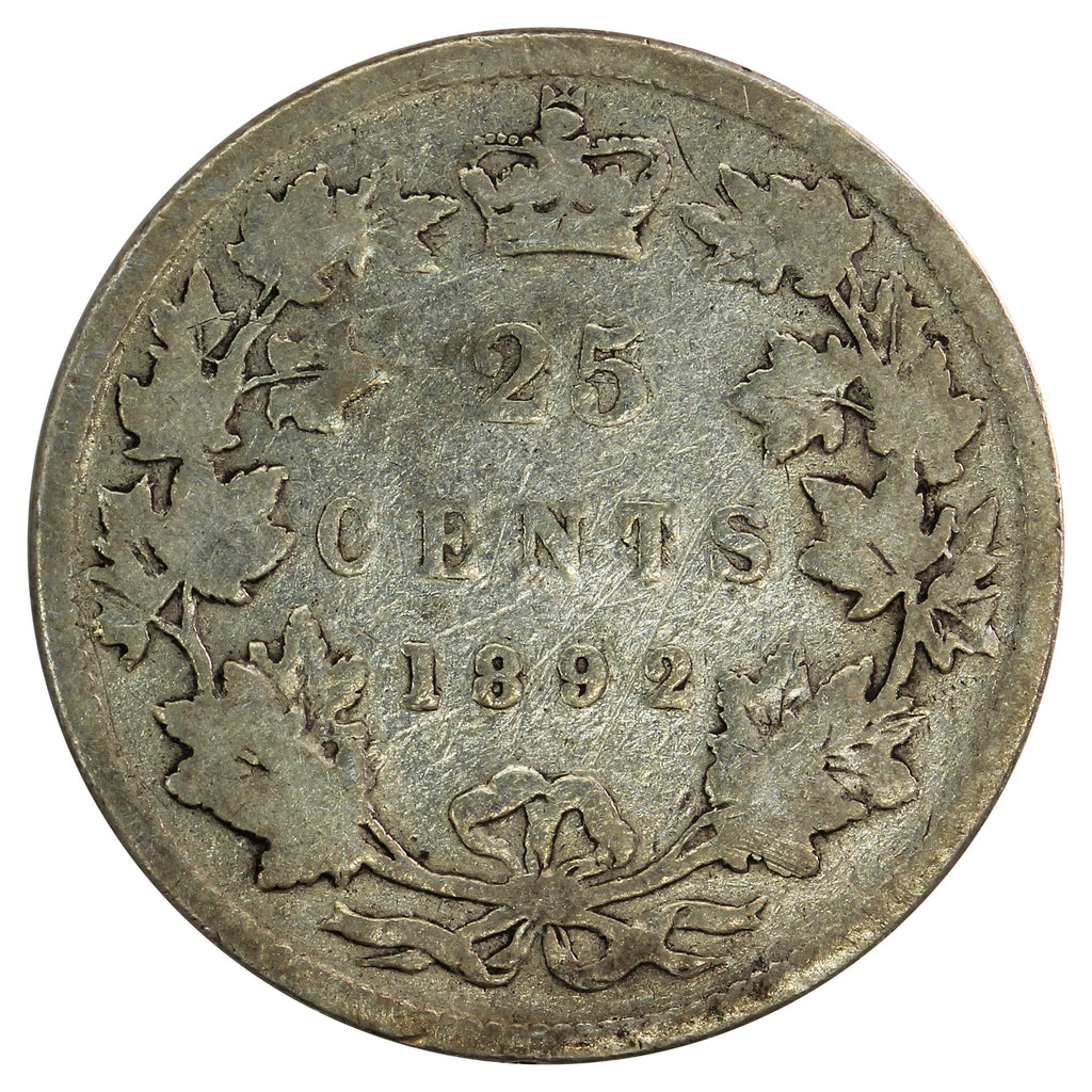 1892 Canada 25-cents Good (G-4)