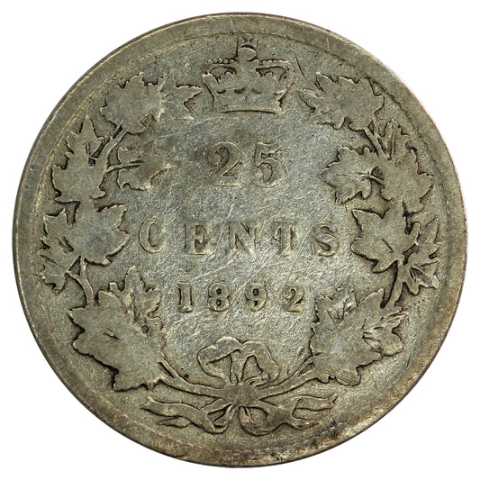 1892 Canada 25-cents Good (G-4)