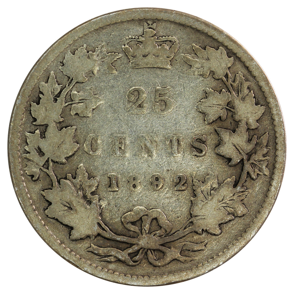 1892 Canada 25-cents G-VG (G6)