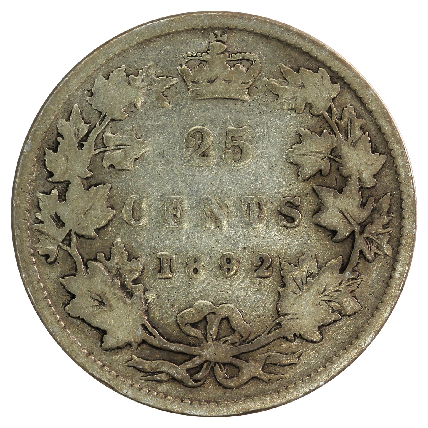 1892 Canada 25-cents G-VG (G6)