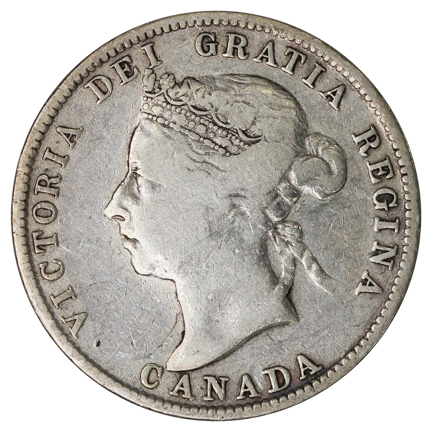 1892 Canada 25-cents VG-F (VG10) $