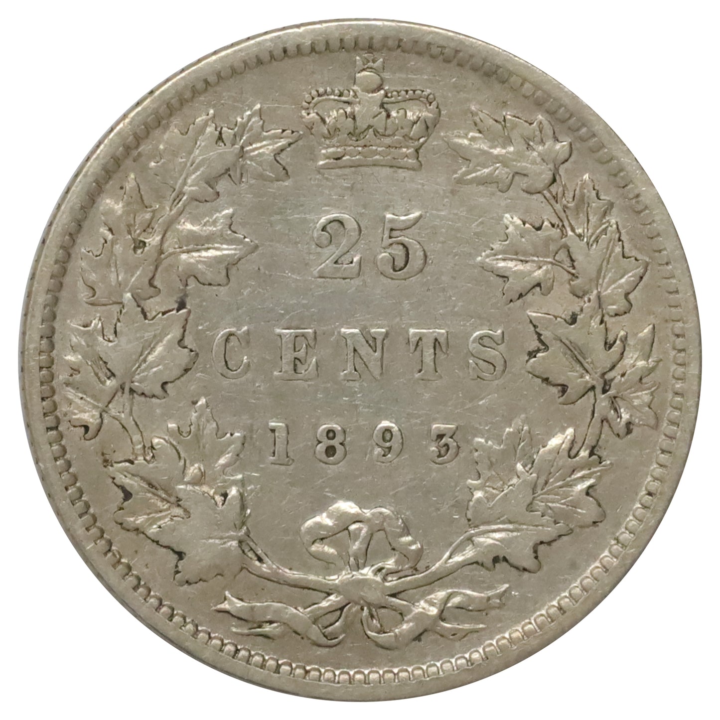 1893 Canada 25-cents Fine (F12) $