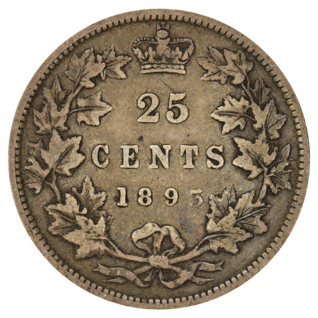 1893 Canada 25-cents F-VF (F15) $