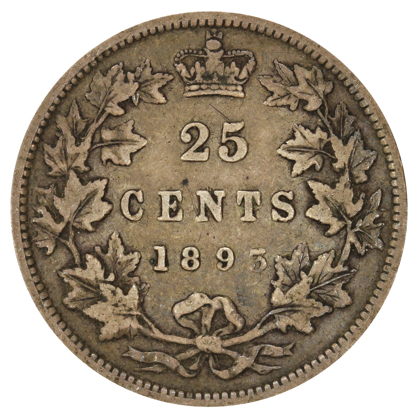 1893 Canada 25-cents F-VF (F15) $