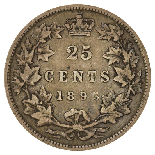 1893 Canada 25-cents F-VF (F15) $