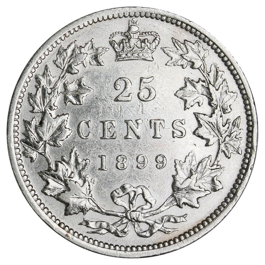 1899 Canada 25-cents EF-AU (EF-45) $