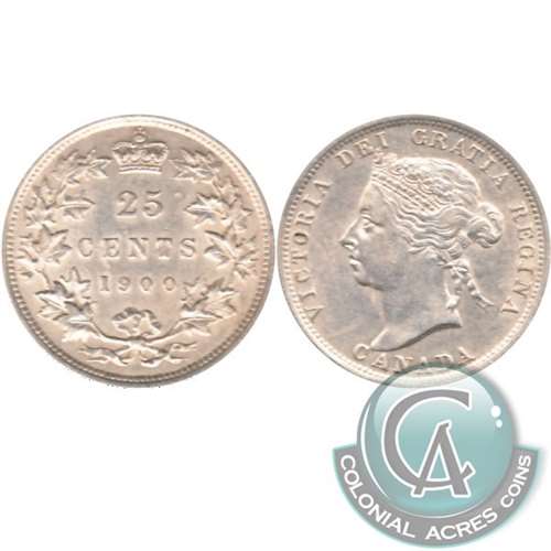1900 Canada 25-cents EF-AU (EF45) $