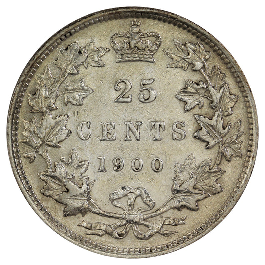 1900 Canada 25-cents Extra Fine (EF40) $