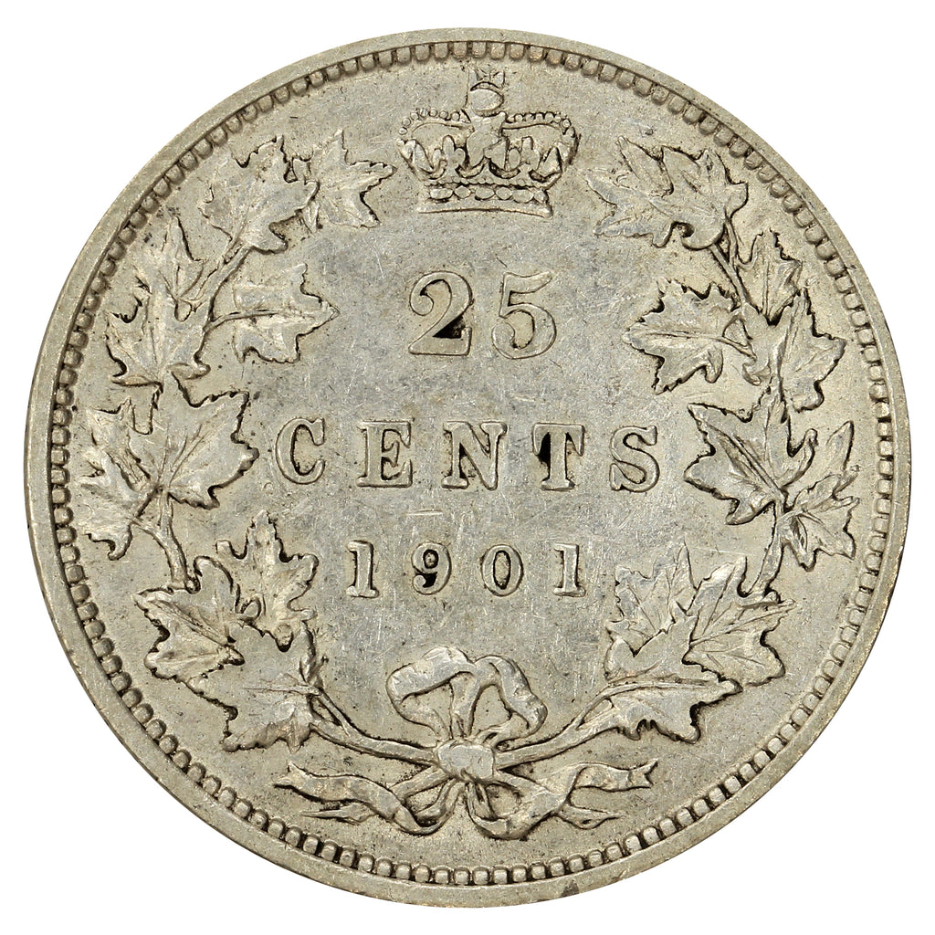 1901 Canada 25-cents Extra Fine (EF40) $