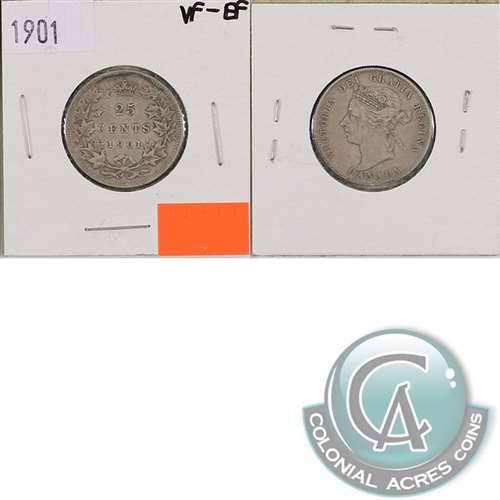 1901 Canada 25-cents VF-EF (VF30) $